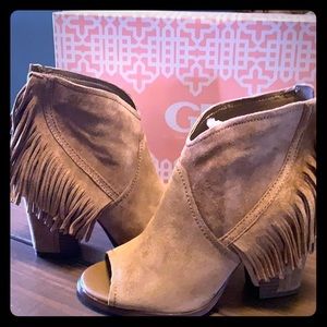 GIANNI BINI suede boots with tassels